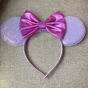 Minnie Purple Sequin Mouse Ears Headband